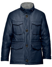 Load image into Gallery viewer, Men&#39;s Metro M-65 Modern Military Inspired Field Car Coat - Navy
