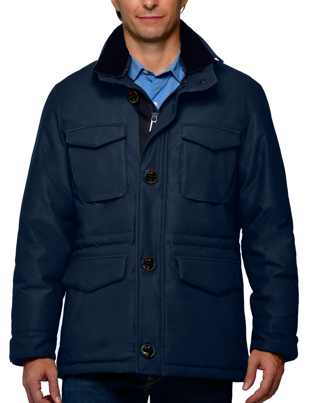 Men's Metro M-65 Modern Military Inspired Field Car Coat with THS® Heat System - Navy