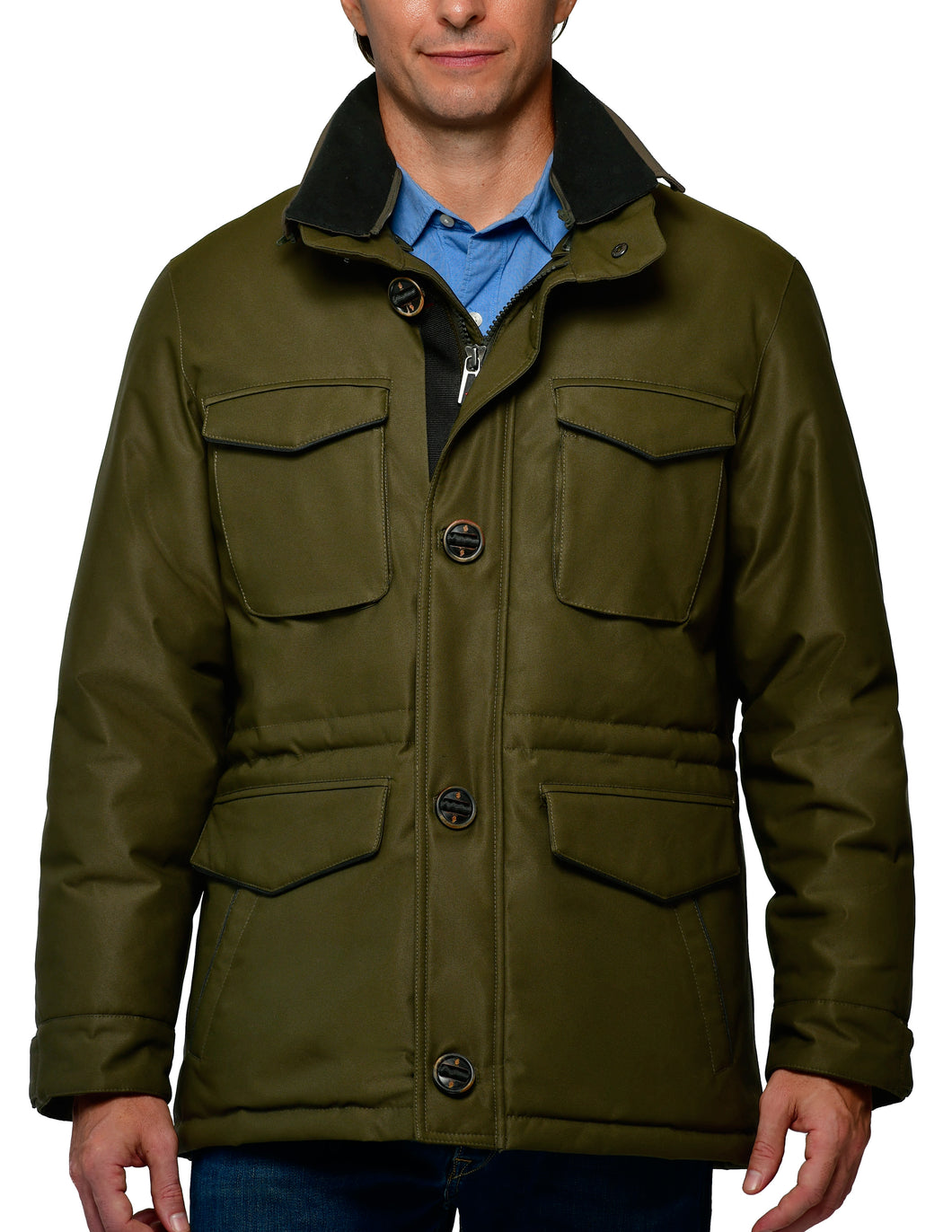 Men's Metro M-65 Modern Military Inspired Field Car Coat with THS® Heat System - Olive