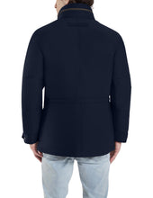 Load image into Gallery viewer, Men's THS® Heated Eco-Mimic-Down Metro Hipster Car Coat - Navy