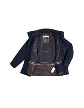 Load image into Gallery viewer, Men's THS® Heated Eco-Mimic-Down Metro Hipster Car Coat - Navy