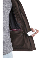 Load image into Gallery viewer, Men's THS® Heated Eco-Mimic-Down Metro Hipster Car Coat - Olive