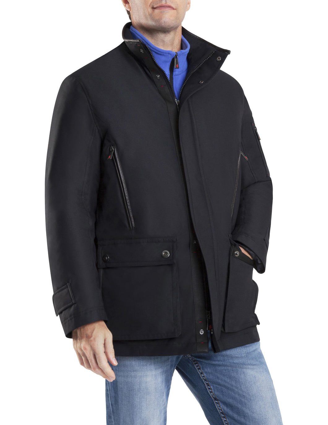 Men's THS® Heated Outdoor Parka with Removable Eco-Mimic-Down Layer - Navy
