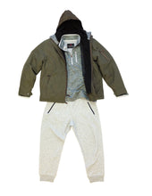 Load image into Gallery viewer, Men's Modern Outdoor Removable Mock Vest/Hood Hipster Jacket - Olive