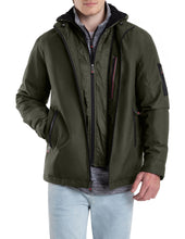 Load image into Gallery viewer, Men's Modern Outdoor Removable Mock Vest/Hood Hipster Jacket - Olive