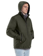 Load image into Gallery viewer, Men's Modern Outdoor Removable Mock Vest/Hood Hipster Jacket - Olive