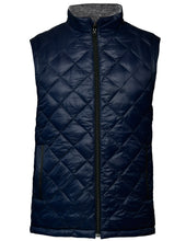 Load image into Gallery viewer, Men's Diamond Quilted Eco-Mimic-Down Reversible Knit Fleece Vest