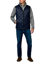 Load image into Gallery viewer, Men's Diamond Quilted Eco-Mimic-Down Reversible Knit Fleece Vest