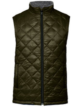 Load image into Gallery viewer, Men's Diamond Quilted Eco-Mimic-Down Reversible Knit Fleece Vest