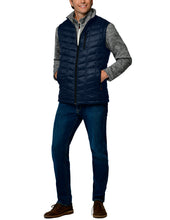 Load image into Gallery viewer, Men's Rectangle Quilted Eco-Mimic-Down Reversible Knit Fleece Vest