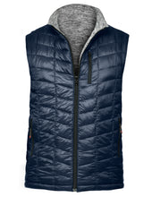 Load image into Gallery viewer, Men's Rectangle Quilted Eco-Mimic-Down Reversible Knit Fleece Vest