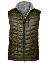Load image into Gallery viewer, Men's Rectangle Quilted Eco-Mimic-Down Reversible Knit Fleece Vest