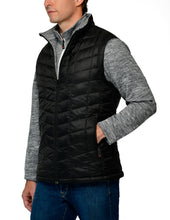Load image into Gallery viewer, Men's Rectangle Quilted Eco-Mimic-Down Reversible Knit Fleece Vest