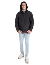 Load image into Gallery viewer, Men&#39;s Modern Outdoor Removable Mock Vest/Hood Hipster Jacket - Navy
