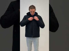 Load and play video in Gallery viewer, Men's Modern Outdoor Removable Mock Vest/Hood Hipster Jacket - Navy