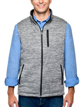Load image into Gallery viewer, Men&#39;s Diamond Quilted Eco-Mimic-Down Reversible Knit Fleece Vest
