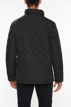 Load image into Gallery viewer, Men&#39;s Dobby Diamond Quilted Car Coat

