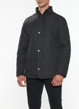 Load image into Gallery viewer, Men&#39;s Dobby Diamond Quilted Car Coat

