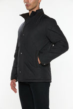 Load image into Gallery viewer, Men&#39;s Dobby Diamond Quilted Car Coat
