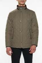 Load image into Gallery viewer, Men&#39;s Dobby Diamond Quilted Car Coat

