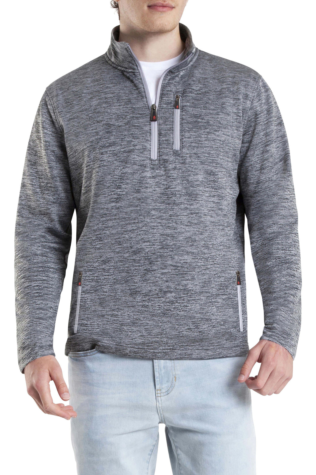 Men's Sheen Knit Fleece Pullover Jacket